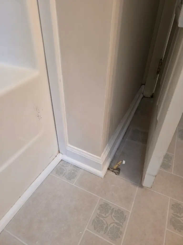 Bathroom Trim and Drywall Repair in Belmont